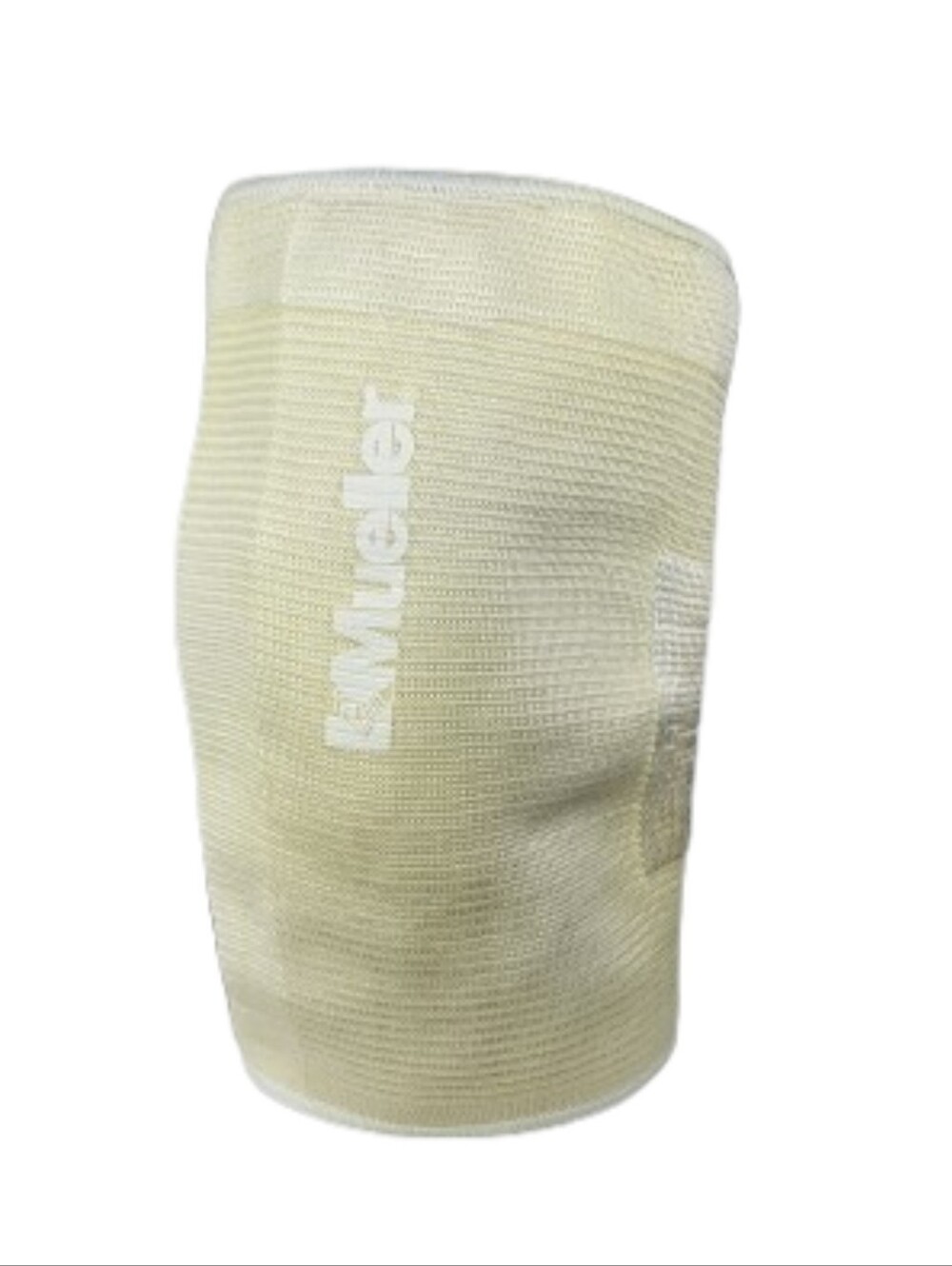 Mueller Beige Elastic Knee Sleeve - Supportive Compression Sz Lg